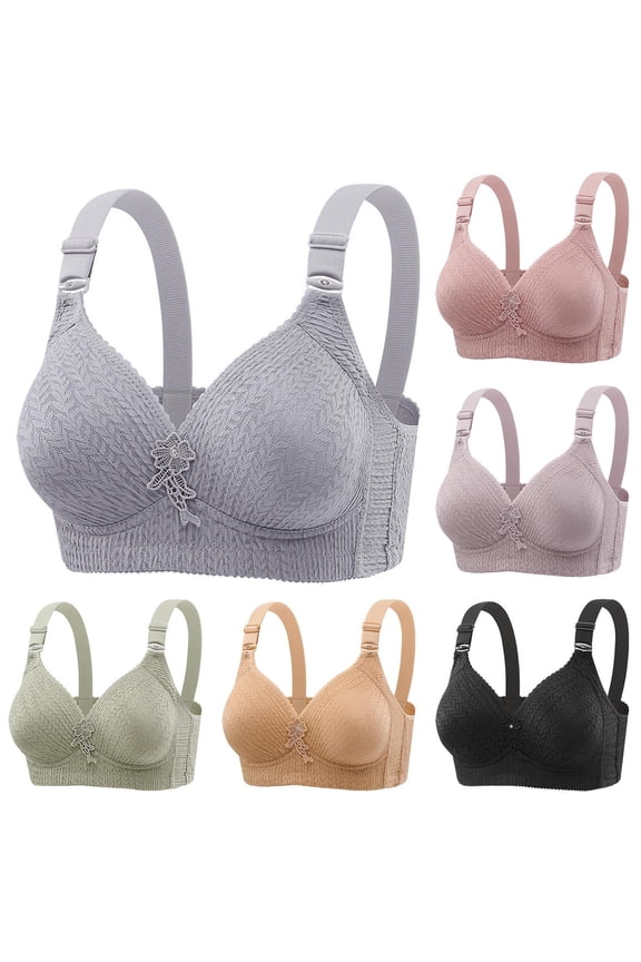 Women Plus Size Fixed Cup Everyday Bras
