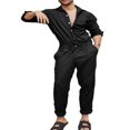 thumbnail image 2 of Combinaison Homme Couleur Unie Col Rabattu Manches Longues Combinaisons pour Garçons, 2 of 5