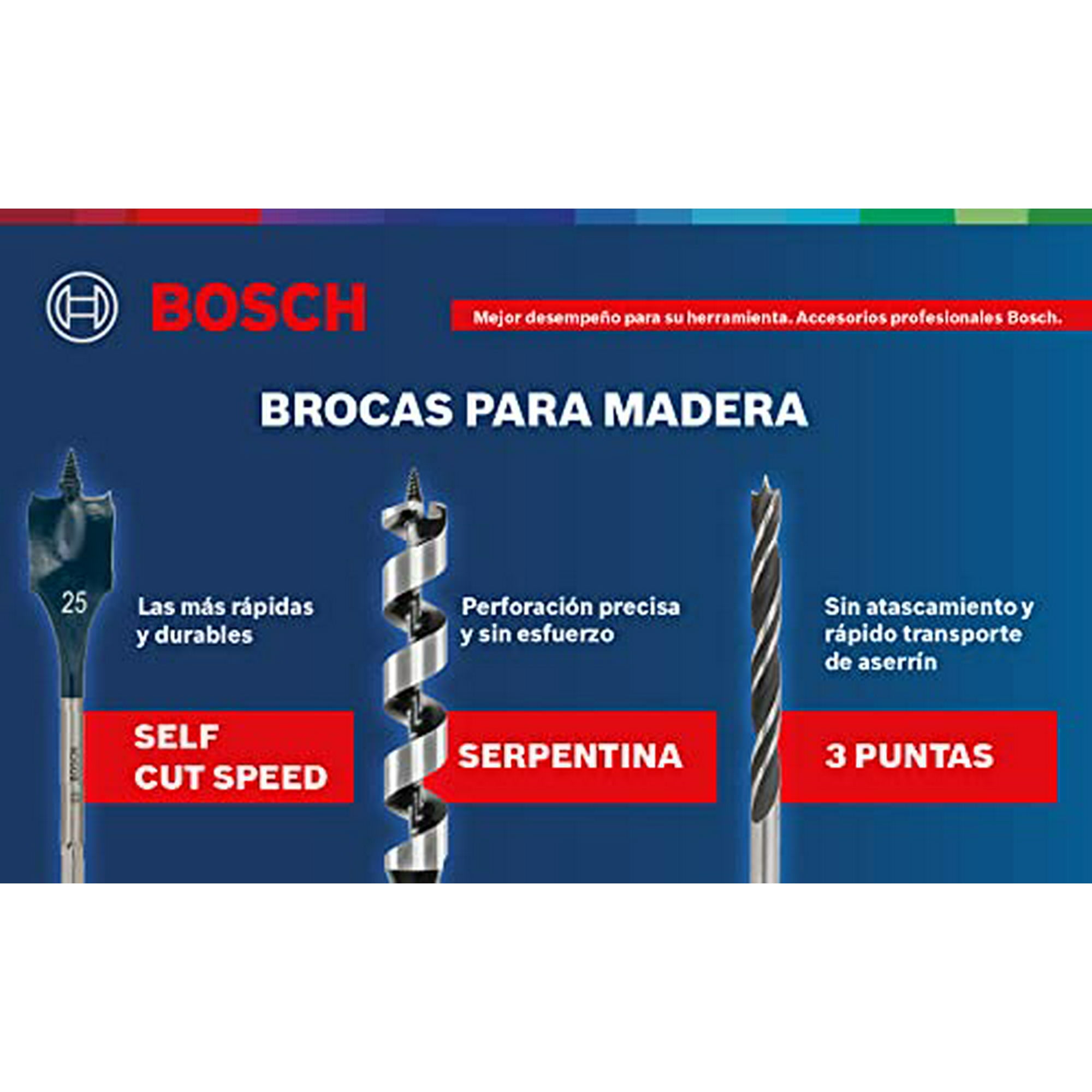 Bosch DSB5010 Casse Cou 10 Pieces Standard Ensemble de Bits de Beche avec Filetage Plein Cone et Pointe Eperonnee