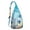 Green, variant on Hawaiian Sea Turtle Print Sling Bag - Tropical Ocean Animal Design Crossbody Backpack, Water-Resistant Marine Life Shoulder Pack (Cute Cartoon Turtle Pattern)
