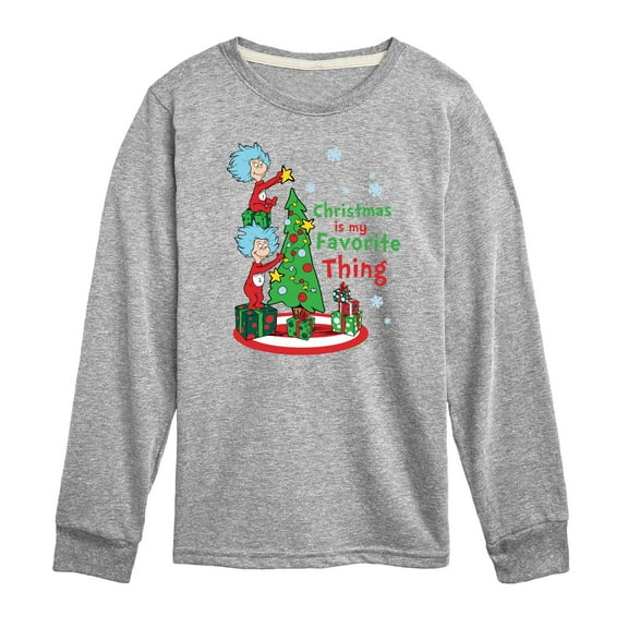 Cat in the Hat - Christmas Is A Family Thing - Toddler And Youth Long Sleeve Graphic T-Shirt