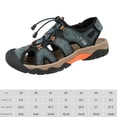 thumbnail image 2 of Sandalias de senderismo para hombre Sandalias de playa con punta cerrada Sandalias para caminar de cuero Ligeras, 2 of 9