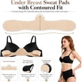 thumbnail image 6 of 15 Pack Cotton Boob Bra Towel Breast Sweat Liners, Reusable Underboob Absorber Pads for Women White Beige Black, 6 of 7
