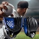 thumbnail image 5 of Guante de béisbol deportivo de cuero Guante de softball para mano izquierda (Azul Negro 12.5 pulgadas), 5 of 8