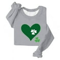 thumbnail image 3 of Craaazy Women's St Patricks Day Sweatshirts Casual Loose Round Neck Long Sleeve Tops with Comfy Shamrock Prints, 3 of 4