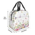 thumbnail image 4 of YURUIHV Insulated Lunch Bag for Women, Wildflower Lunch Box with Reusable Lunch Tote for Work Picnic Travel 8in×5in, 4 of 6
