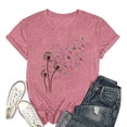 thumbnail image 5 of Trendfront Womens Dandelion Graphic Tops Crewneck Casual Short Sleeve Loose Fit Tee Trendy Fashion T Shirts Relaxed Pullover Daily Wear, 5 of 5