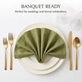 thumbnail image 3 of Unique Bargains 12Pcs Cotton Washable Reusable Events Cloth Napkins Grass Green 16x16inch, 3 of 6