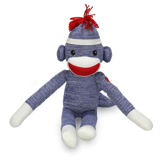 Made By Aliens Personalized Floppy Original Sock Monkey Stuffed Animal Plush Toy- Perfect Gift For Mother Day-Valentine Day- Graduation Day- Birthday, 40 inches