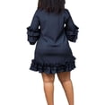 thumbnail image 2 of Womens Casual Dress Long Flounce Sleeve Sexy Dress Ruffle A-Line Mini Dress, 2 of 8