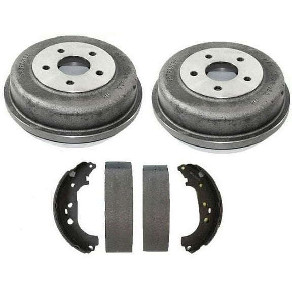 Rear Brake Drums and Shoes Kit Set Fits 10-13 Ford Transit Connect