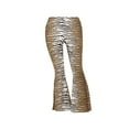 thumbnail image 2 of Pantalon Évasé Taille Haute Ajusté à Imprimé Léopard pour Femmes, 2 of 5