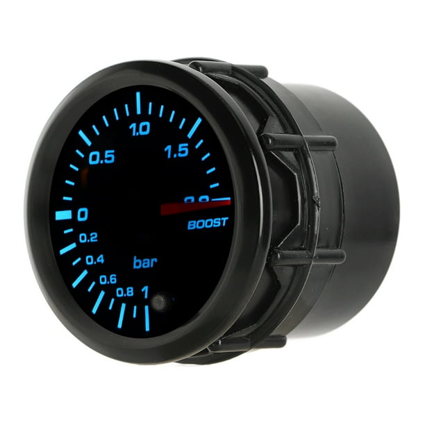 Medidor de impulso Turbo de 2 pulgadas y 52mm con puntero de Sensor tipo retroiluminación LED de 7 colores Universal para coches modificados con gasolina