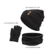 thumbnail image 4 of Conjunto de 3 gorros, bufandas y guantes de punto para hombre y mujer, gorros de invierno para el cuello. gris entumecido, 4 of 5