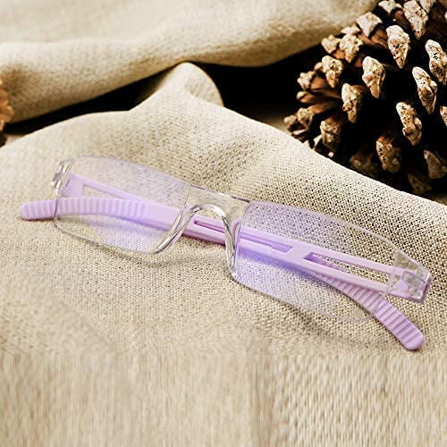 8 Pairs Reading Glasses, Blue Light Blocking Glasses, Computer Reading Glasses for Women and Men, Fashion Square Eyewear Frame (4black+4purple,+4.50 Magnification)