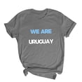 thumbnail image 4 of Gamivast "We Are Uruguay" Graphic T-Shirt for Women Soccer Fan Apparel Short Sleeve Crew Neck Tee Soft Lightweight Summer Sports Everyday Comfortable Top Gray XXL, 4 of 5