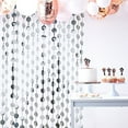 thumbnail image 3 of Balsa Circle Metallic Silver Round 6 feet Foil Tassels Fringe Backdrop Curtains Party Events, 3 of 7