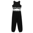 thumbnail image 6 of DPOIS Kids Girls Street Dance Outfit Tracksuit Crop Tank Top and Hip Hop Trousers, 6 of 6