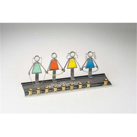 Judaica SF-BCH-PG-9779 11-1/2'' x 3'' x 3'' Playground Girls Menorah