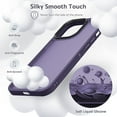 thumbnail image 4 of for iPhone 14 Pro Max Case, [Support Wireless Charging] Soft Silicone Slim Anti-Scratch Protective Case for iPhone 14 Pro Max 6.7 inch, Deep Purple, 4 of 13