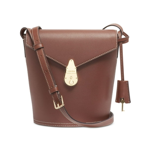 calvin klein bucket bag brown