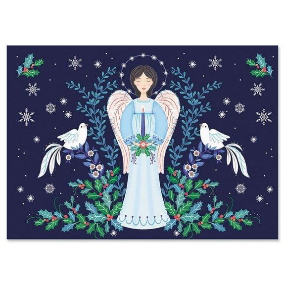 Current Angelic Blessing Religious Christmas Greeting Cards - Set of 18, 5" x 7"