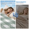 thumbnail image 2 of Green Farmhouse Cooling Blanket,Lightweight Breathable Summer Throw Blanket with Double Sided Cold Effect,Buffalo Plaid Check Lattice White Grid Picnic Blankets Bed Sheet for Hot Sleepers 60"x80", 2 of 8