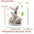 thumbnail image 2 of Garland Decor Easter Cute Wreath 2D Flat Festival Party Decoration Pendant Car Hanging Tag Easter Decor, 2 of 8