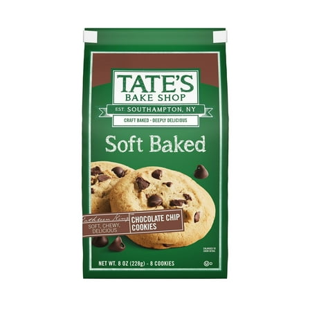 Tate's Bake Shop Soft Baked Cookies, Chocolate Chip, 8 oz
