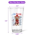 thumbnail image 5 of Hello Winter Yorkshire Terrier Smiling in Red Scarf Hat Welcome Christmas 16oz Pint Beer Glass Mug Yorkie Dog Lover Gifts Beer Glasses Cup - 00017, 5 of 5