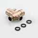 thumbnail image 5 of G1/2" 2-Way Brass Shower Diverter for Handheld Shower Head and Fixed Shower Head, Brushed Gold-Good, 5 of 5