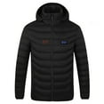 thumbnail image 5 of WREESH Heated Jacket for Men Casual Solid Zipper Four Control 21 Heat Zones Heating Vest Usb Charging Vest Long Sleeve Hooded Outwear Black, 5 of 6
