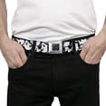 thumbnail image 3 of Buckle-Down Belt, Seatbelt Buckle Belt, Ghosts Scattered Black White, Youth 22 to 32 Inches, 3 of 9
