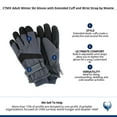 thumbnail image 5 of CTM Adult Winter Ski Gloves with Extended Cuff and Wrist Strap by Wootie, 5 of 5
