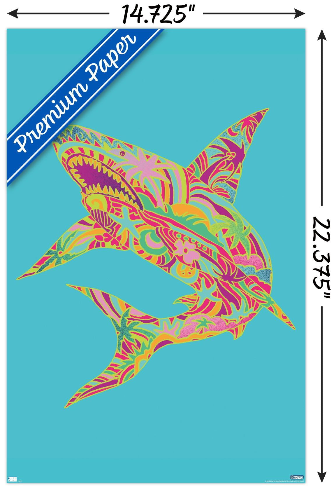 Jim Baldwin - Lily Shark Wall Poster, 14.725" x 22.375"