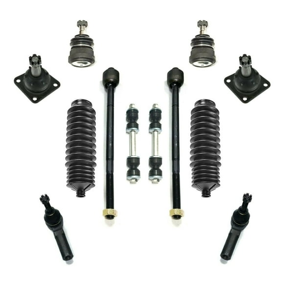 12 Pc Front Suspension Kit Tie Rod Linkages Upper & Lower Ball Joints Sway Bar Links Rack & Pinion Bellow Boots Fits select: 1993-2002 CHEVROLET CAMARO, 1993-2002 PONTIAC FIREBIRD