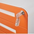 thumbnail image 4 of 3-Drawer Mobile File Cabinet with 5-Wheel Design, Anti-Tilt Design Vertical Metal Filing Cabinet with Folding Key for Legal/Letter/A4 File Storage, Orange, 4 of 9