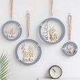 thumbnail image 4 of PENGXIANG 1 Set Christmas Pendant Tree Deer Pattern Wear-Resistant Wood Wall Background Hangings Home Decor, 4 of 9