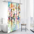 thumbnail image 5 of Shower Curtain,Flower Shower Curtains Set with 12 Hooks,Bathroom Fabric Funny Cute Modern Waterproof Machine Washable Oil Painting Flowers Floral, 5 of 6