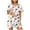 Pink, variant on Pajamas Set for Women Button Down Short Sleeve Shirt and Baggy Drawstring Shorts Sleepwear Cute Printed Lounge Shorts Pj Sets