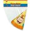 Unique Industries Curious George Multi-color Birthday Party Hats, 8 Count