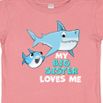 thumbnail image 4 of Inktastic My Big Sister Loves Me with Cute Sharks Boys or Girls Baby T-Shirt, 4 of 5
