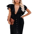 thumbnail image 2 of AMERTEER Women‘s Dress Knot Breasted Smock Backless Robe Sun Proof Clothes, 2 of 6