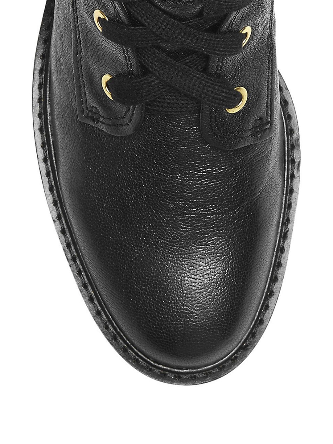 louise et cie faux pearl leather military boots