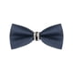 thumbnail image 1 of INSPIRAR CHIC Corbata de moño preatado para hombres con decoración de strass, corbatas brillantes para bodas elegantes en azul oscuro, 1 of 4