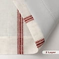 thumbnail image 5 of DriftAway Farmhouse Linen Blend Blackout Valance for Kitchen 14 Inch Length Vertical Striped Printed Lined Rod Pocket Room Darkening Linen Curtain Valance for Living Room 52x14 Inch Red, 5 of 8