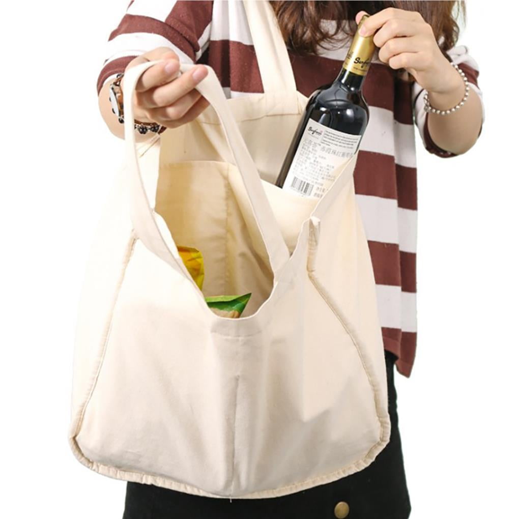 ruzhgo Blank Canvas Tote Bags Bulk Shopping Bag Reusable Grocery Bag Fruit and Vegetable Storage Bag