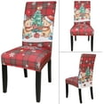 thumbnail image 3 of Touchbetter Christmas Chair Covers Set of 6,High Stretch Removable Washable Chair Seat Protector Cover for Christmas Decoration-Christmas Theme Decor with Snowflake(Bear), 3 of 8