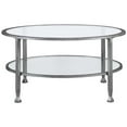 thumbnail image 3 of SEI Furniture Table Basse Ronde en Verre Argenté, 3 of 8
