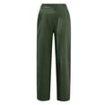 thumbnail image 5 of Summer Capri Pants for Women, Women's Cotton Linen Button Cropped Pants Ankle Soild Color Trousers with Pockets, 5 of 6
